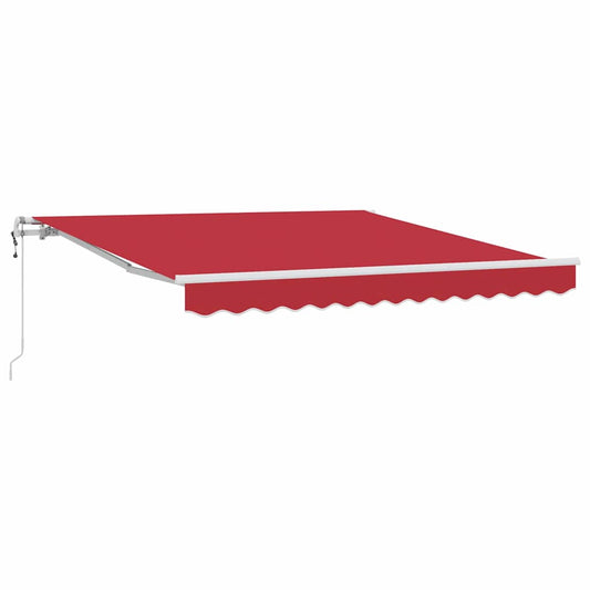 Toldo Retráctil Rojo 350 X 250 Cm Tela Y Aluminio_0