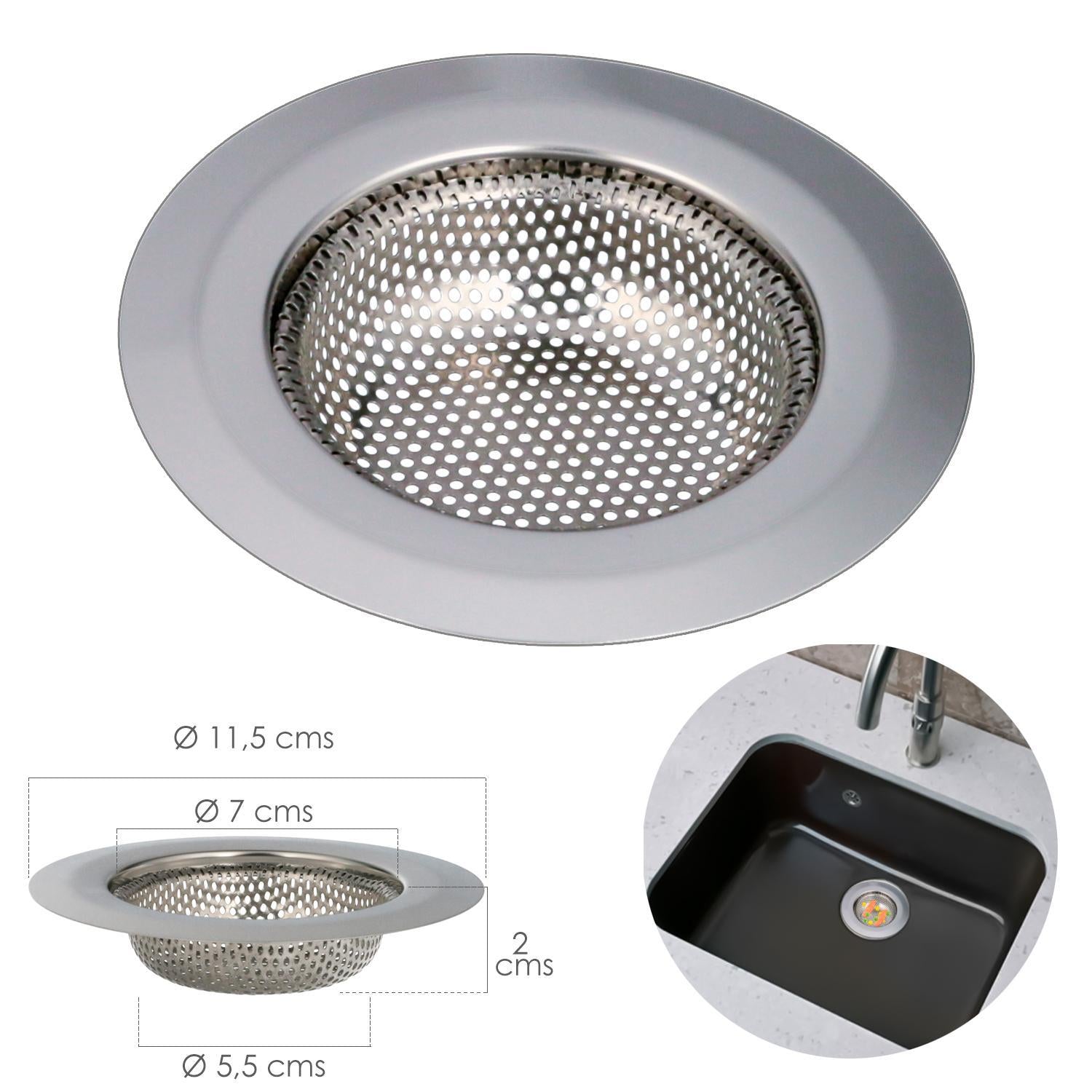Filtro Cestillo Fregaderos / Lavabo Cocinas Ø 11,5 Cm._1