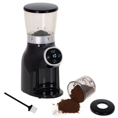 Molinillo Café Profesional Eléctrico, Sistema De Muelas, 17 Niveles Molido, 60 Gr, Temporizador Adler Ad4450, Negro, 300w_5