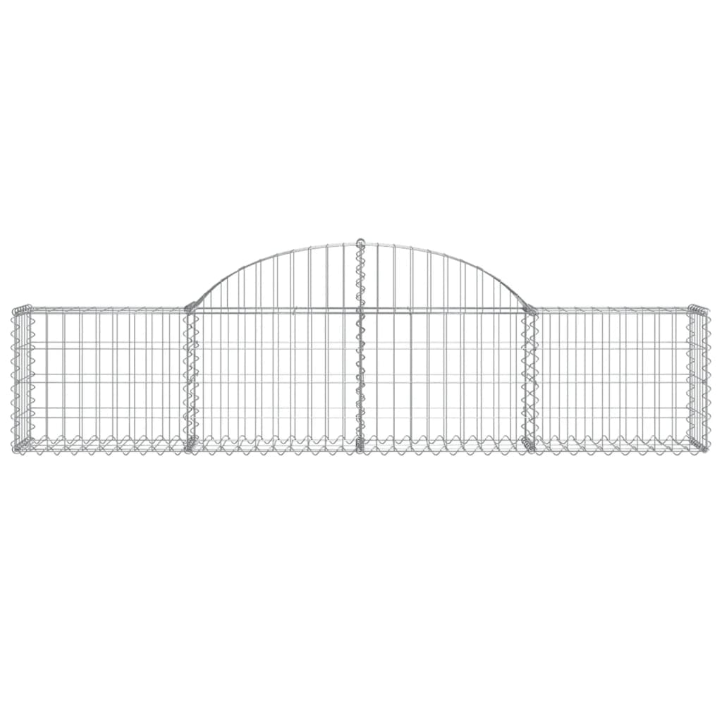 Cestas De Gaviones 12 Uds Forma De Arco Hierro 200x30x40/60 Cm_3