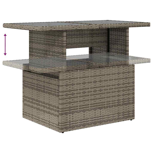 Set De Sofás De Jardín Y Cojines 8 Piezas Ratán Sintético Gris / Vetonek_0