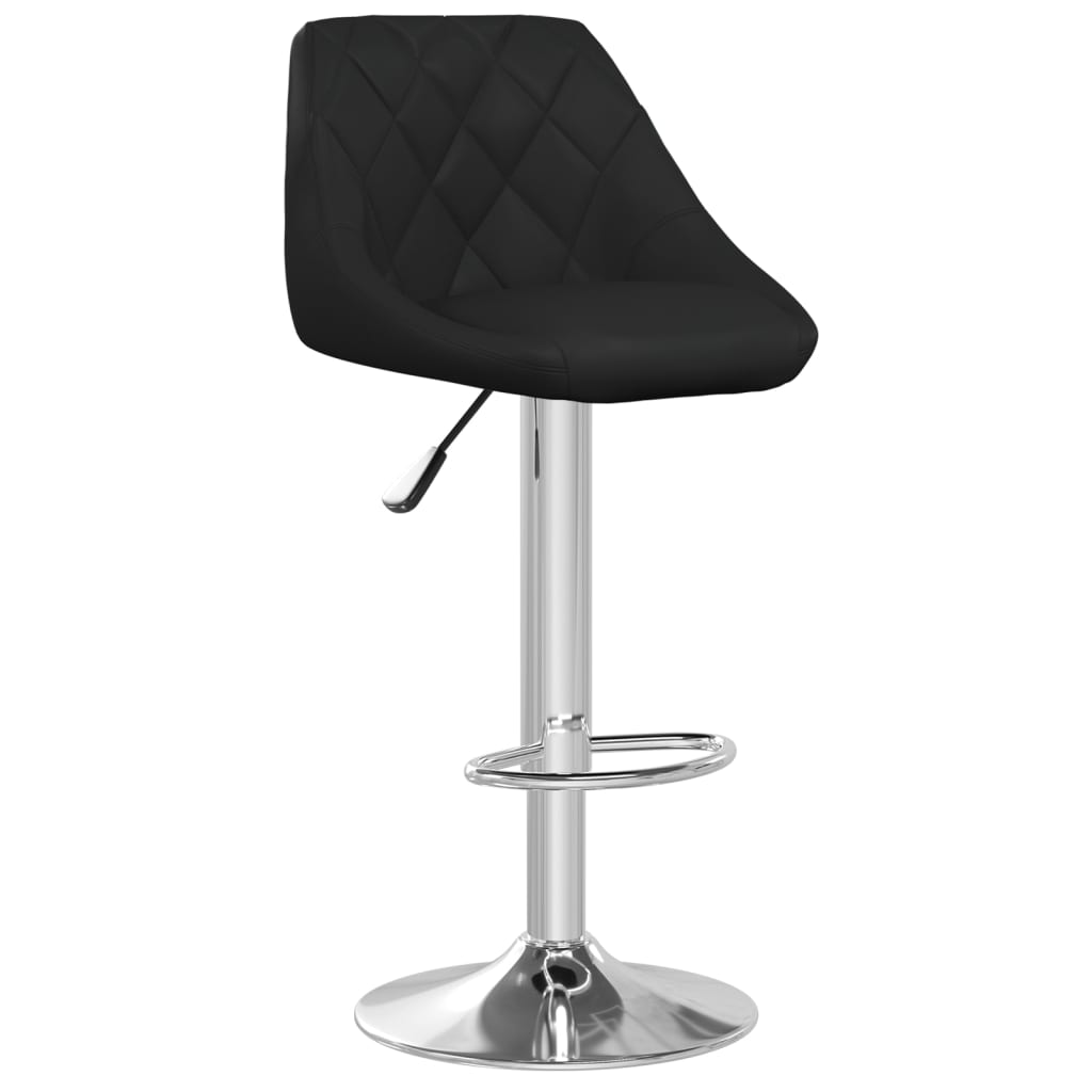 Taburete De Cocina De Cuero Sintético Negro_0