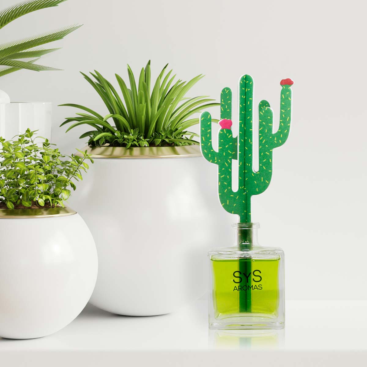 Ambientador Difusor Cactus Raíz Angélica Deco Diffuser SYS Aromas 90 ml | Aroma Herbal y Balsámico | Refrescante_2