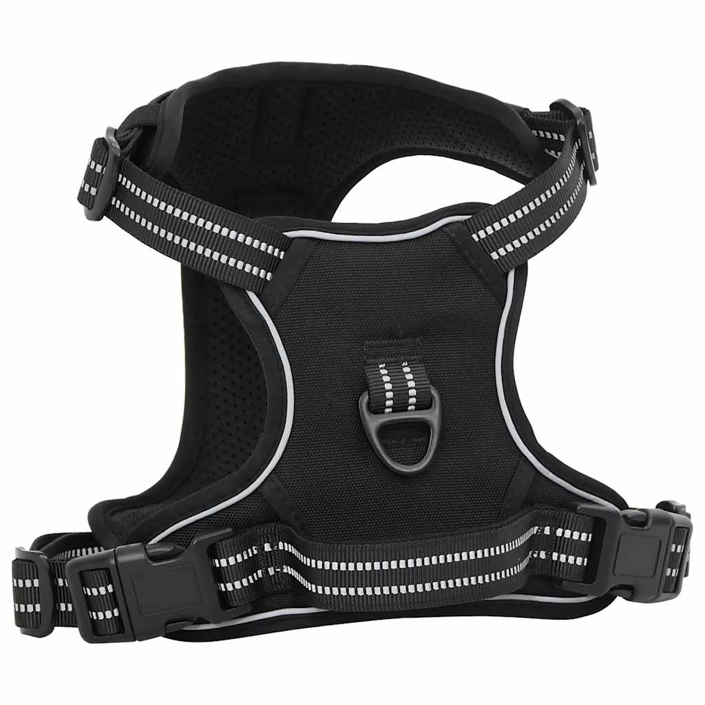 Arnés Para Perros Con Bandas Reflectantes Ajustables Negro L_2