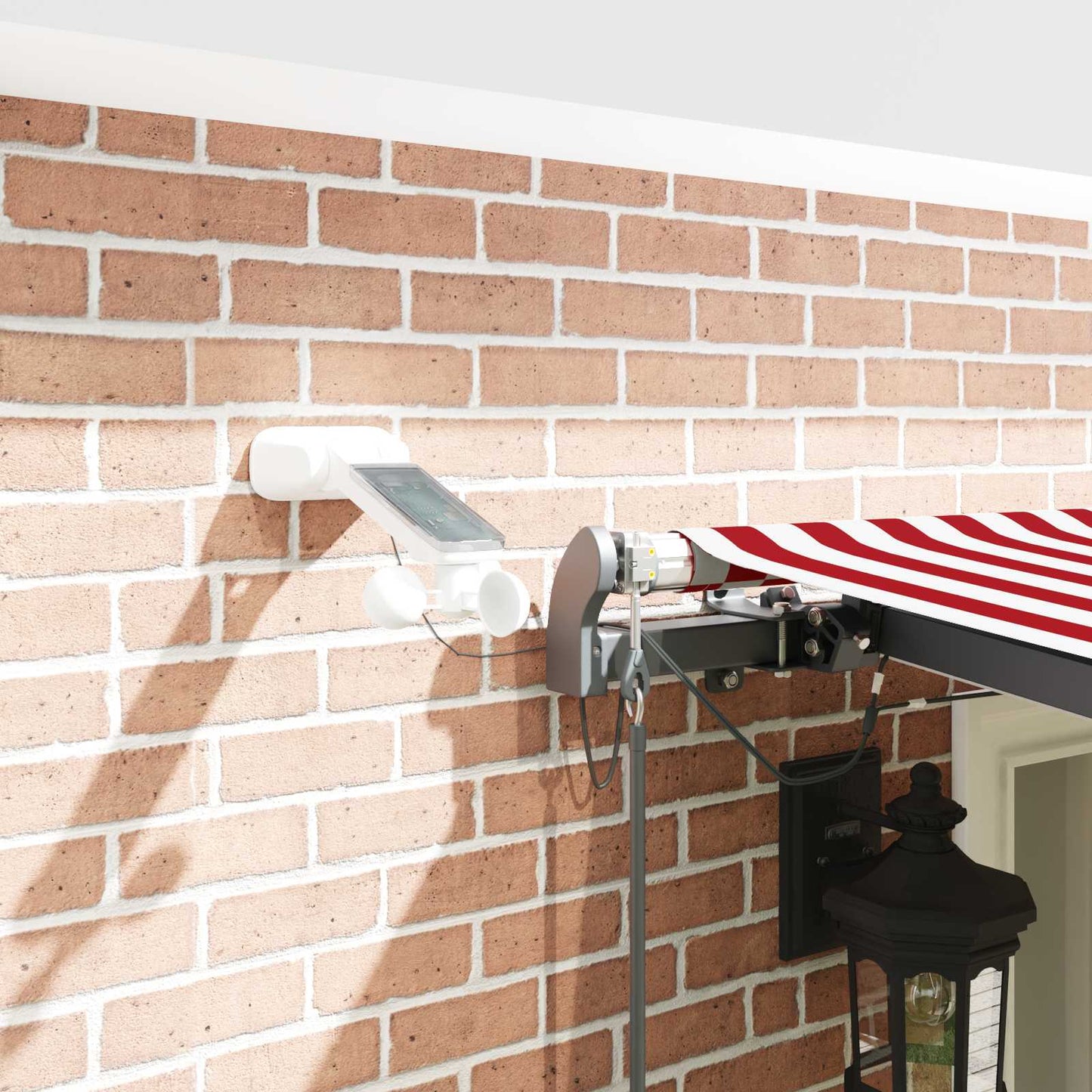 Toldo Retráctil Rojo Y Blanco 600 X 350 Cm Poliéster_3