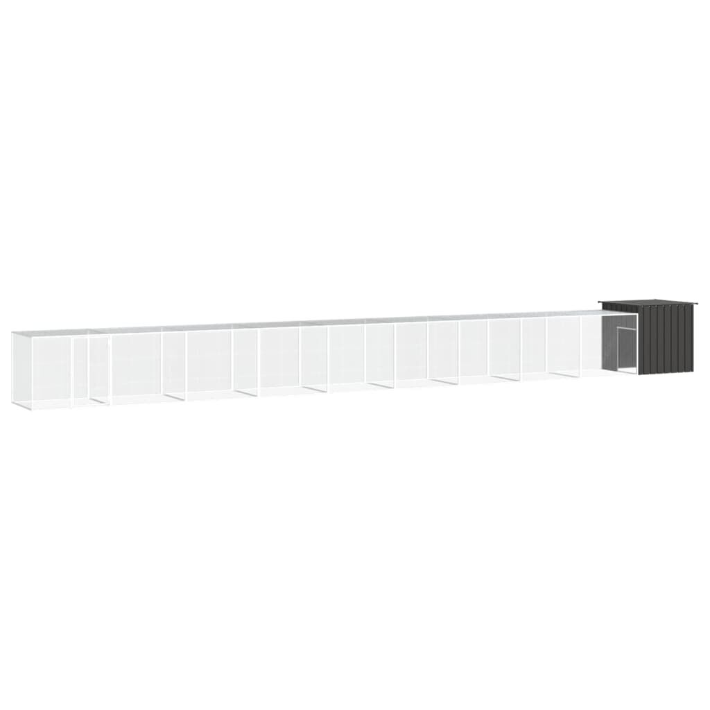 Vidaxl Jaula De Gallinas Acero Galvanizado Antracita 1000x91x100 Cm_0
