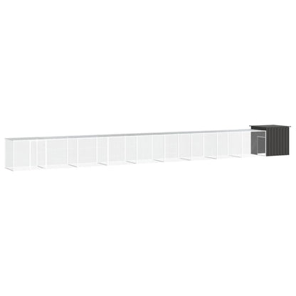 Vidaxl Jaula De Gallinas Acero Galvanizado Antracita 1000x91x100 Cm_0