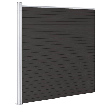 Panel De Valla Wpc Negro 175x186 Cm / Vetonek_4
