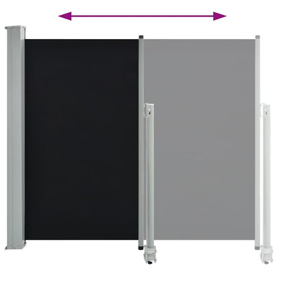 Vidaxl Toldo Lateral Retráctil Para Patio 120x300 Cm Negro_3