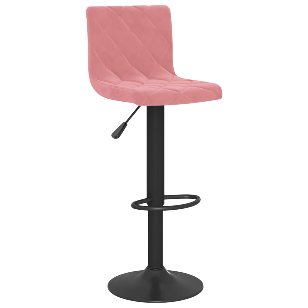 Taburetes De Cocina 2 Unidades Terciopelo Rosa_1