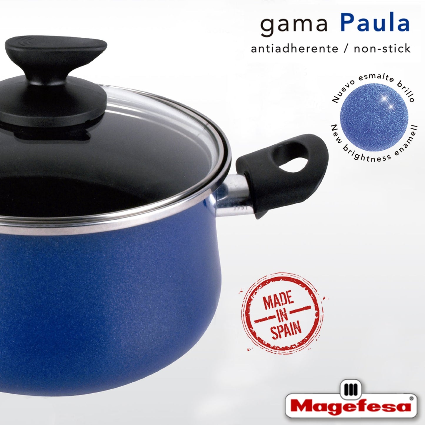 Magefesa Colección Paula Cacerola 28 En Acero Esmaltado Vitrificado, Apto Inducción Y Lavavajillas_1
