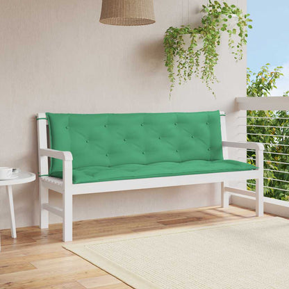 Vidaxl Cojín De Banco De Jardín Tela Oxford Verde 150x(50+50)x7 Cm_1