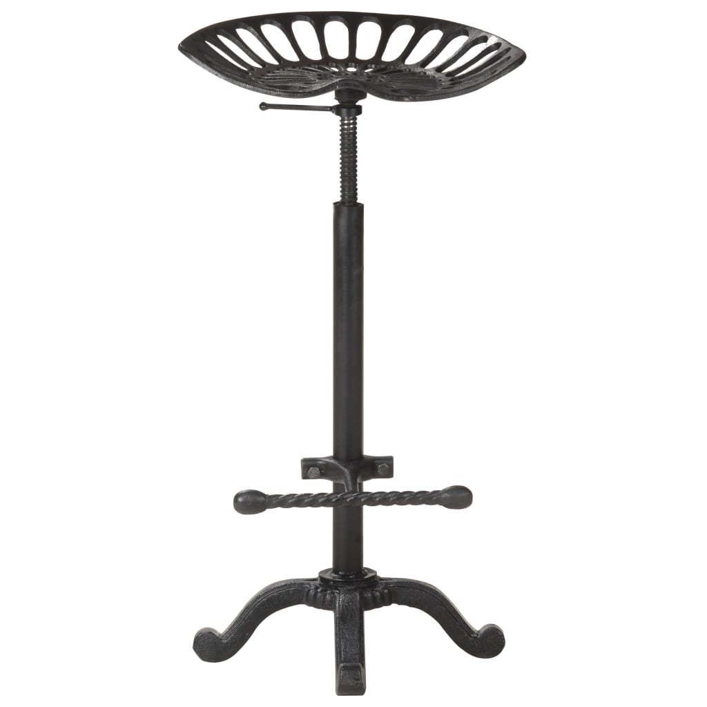 Taburete De Cocina Hierro Fundido Negro_0