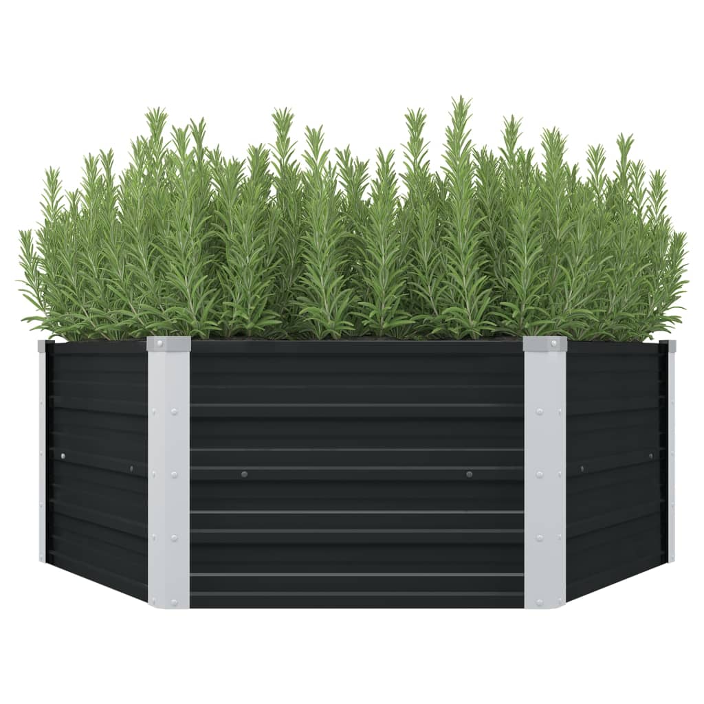 Jardinera Elevada Acero Galvanizado Gris Antracita 129x129x45cm_1