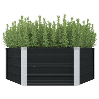 Jardinera Elevada Acero Galvanizado Gris Antracita 129x129x45cm_1