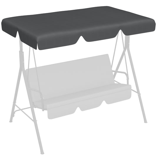 Outsunny Toldo De Repuesto Para Columpio De 3 Plazas 156x117x15 Cm Gris_0