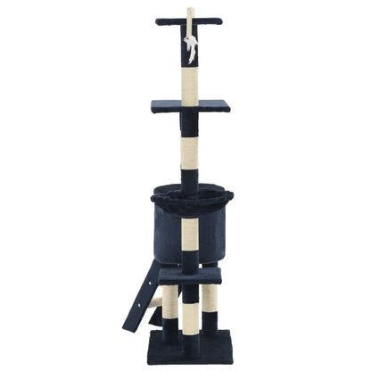 Vidaxl Rascador Para Gatos Con Poste De Sisal 138 Cm Azul Oscuro_4