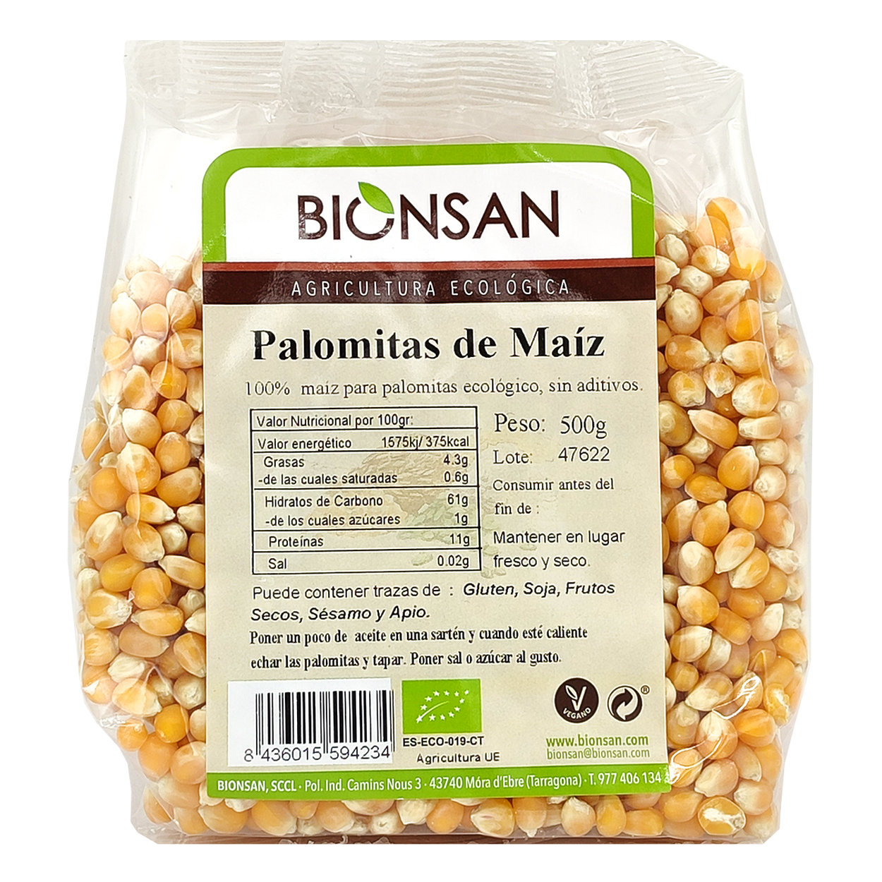 Maíz Para Palomitas Ecológico 500gr_0
