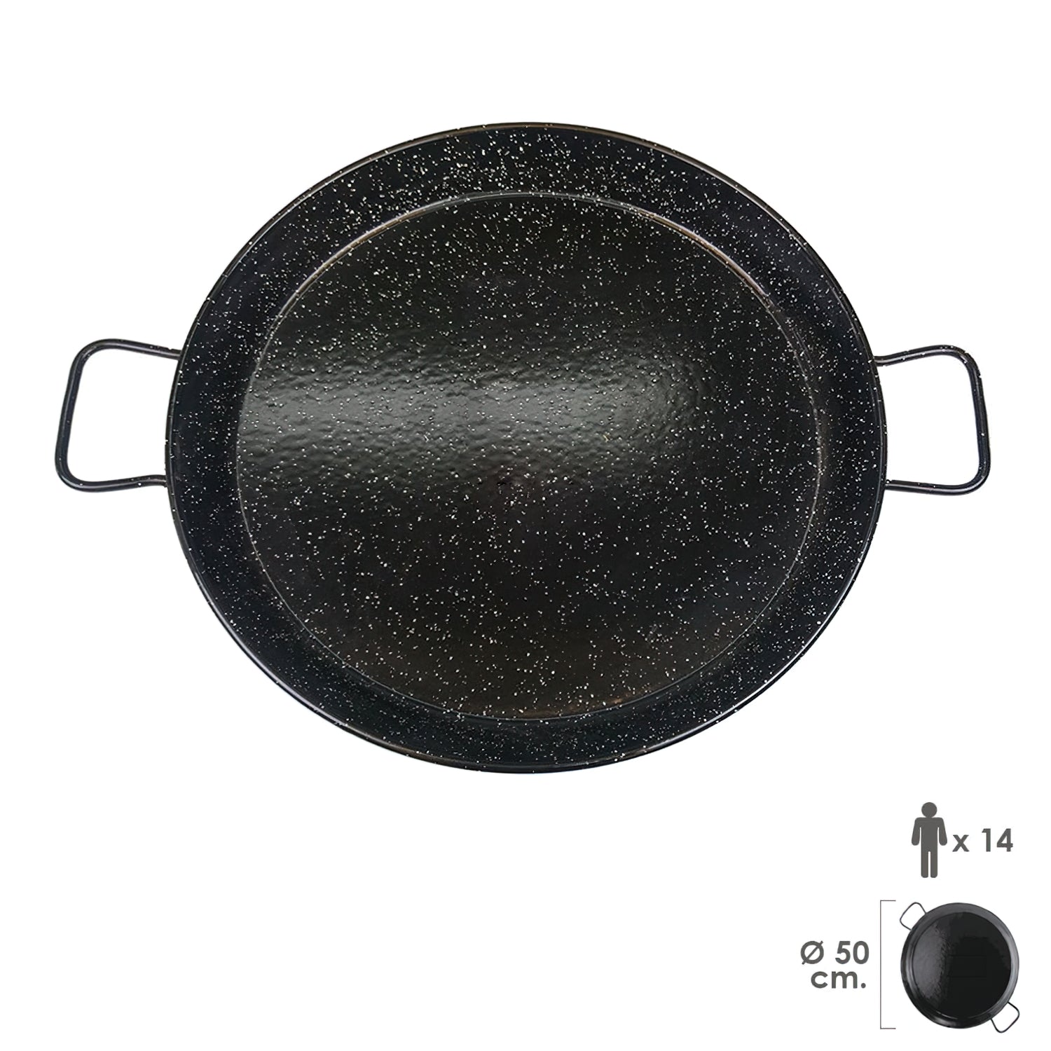Paellera Valenciana esmaltada 14 personas 50 cm_0