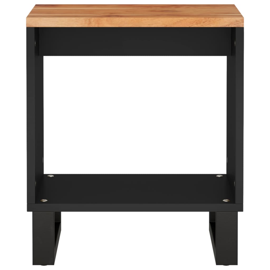 Mesa De Centro Madera Maciza Acacia Y Contrachapada 40x31x46 Cm_2
