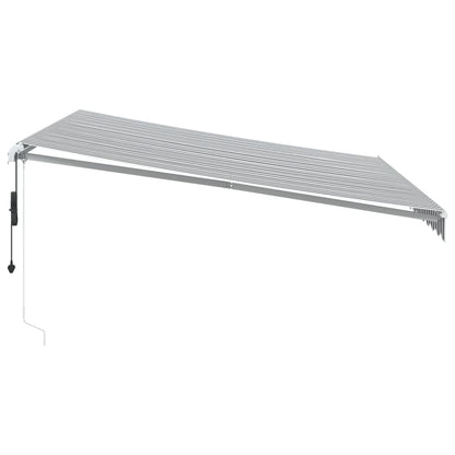 Toldo Retráctil Automático Luz Led Antracita Blanco 400x350cm_4