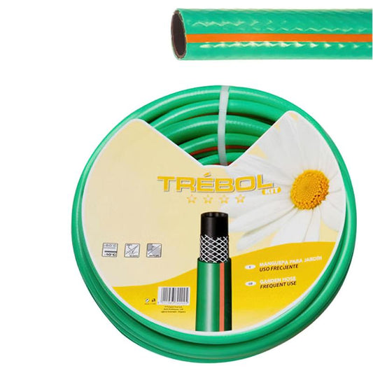 Manguera Verde Trebol Trenzado 25 Mm. - 1 Rollo 50 Metros_0