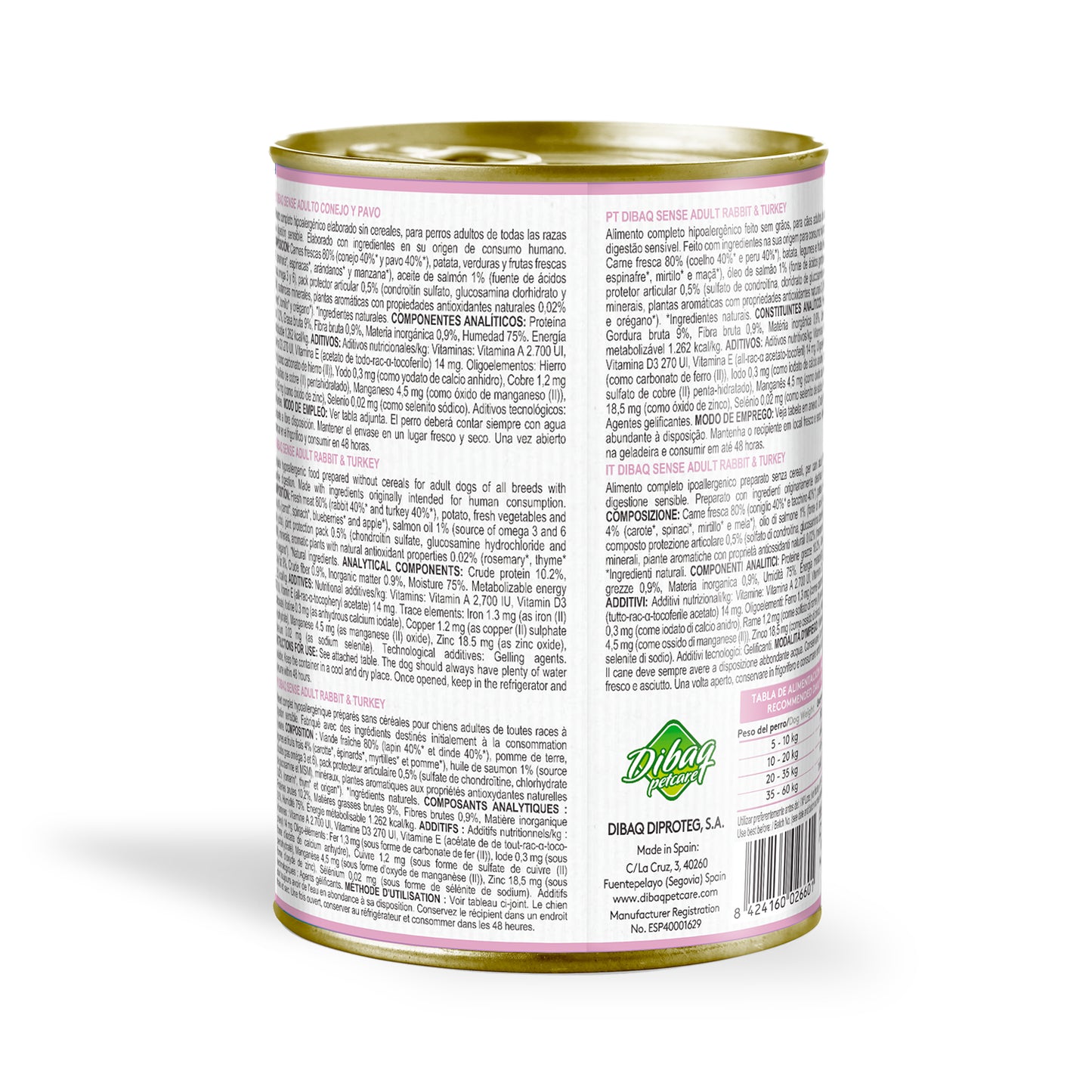 Dibaq Sense Lata Conejo Y Pavo 380 G_1