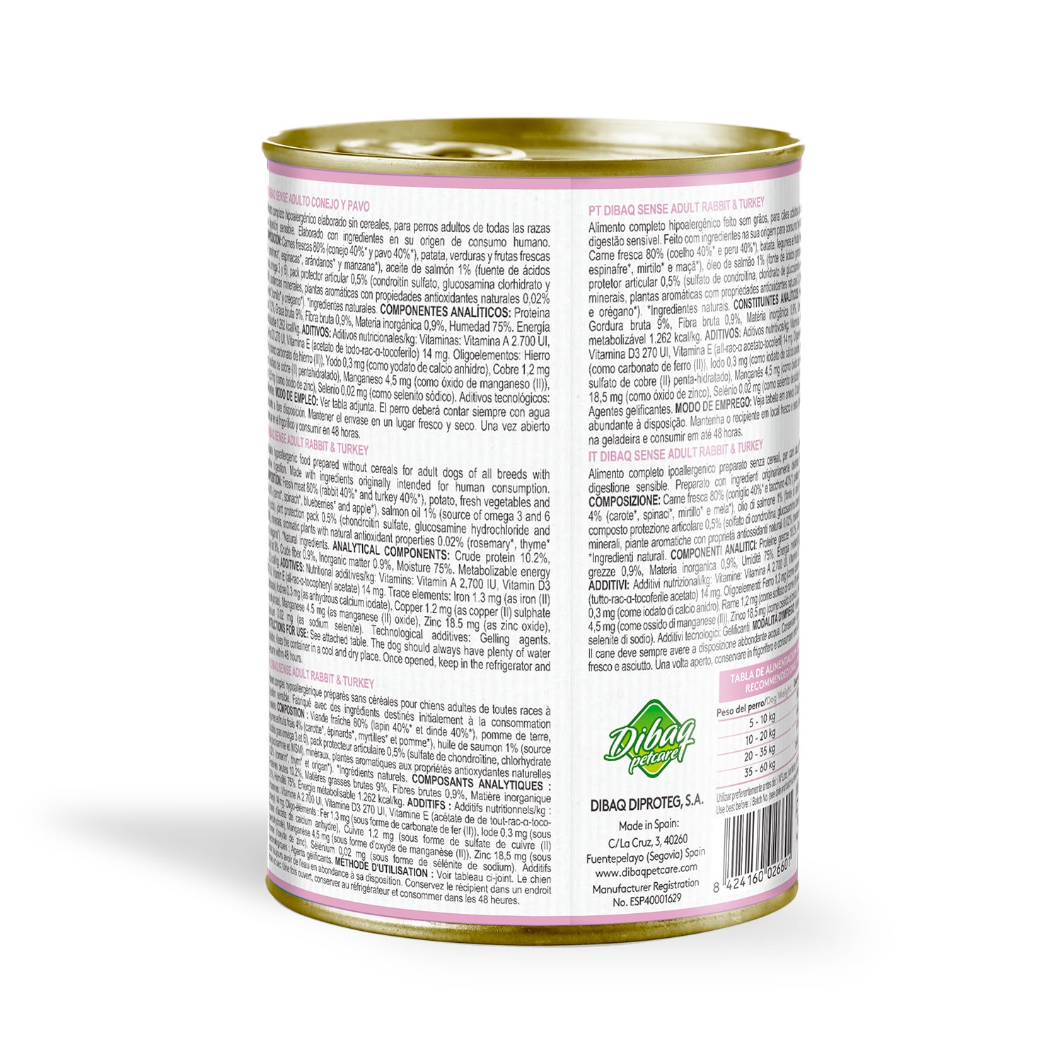Dibaq Sense Lata Conejo Y Pavo 380 G_1