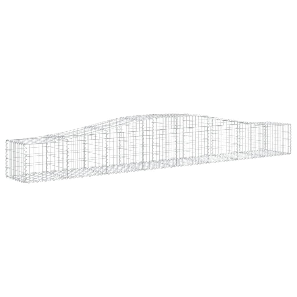 Cestas De Gaviones 8 Uds Forma De Arco Hierro 400x50x40/60 Cm_2
