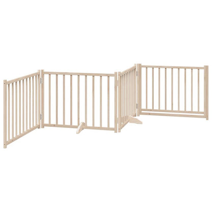 Vidaxl Puerta Para Perros Plegable 4 Paneles Madera De Abeto 320 Cm_5