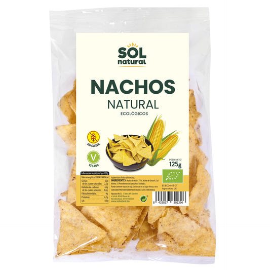 Nachos de Maíz Natural Sin Gluten Bio Sol Natural 125 g