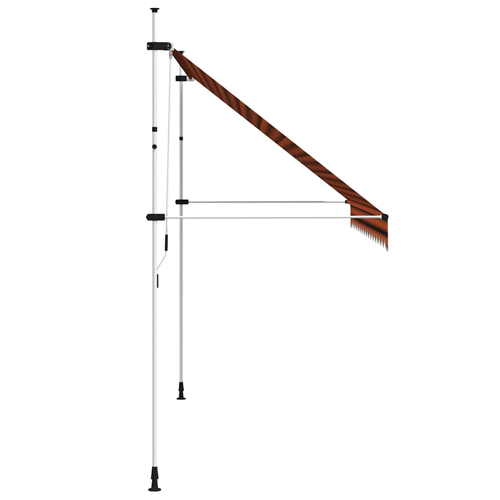 Toldo Manual Retráctil Naranja Y Marrón 350 Cm_4