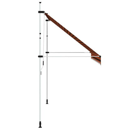 Toldo Manual Retráctil Naranja Y Marrón 350 Cm_4