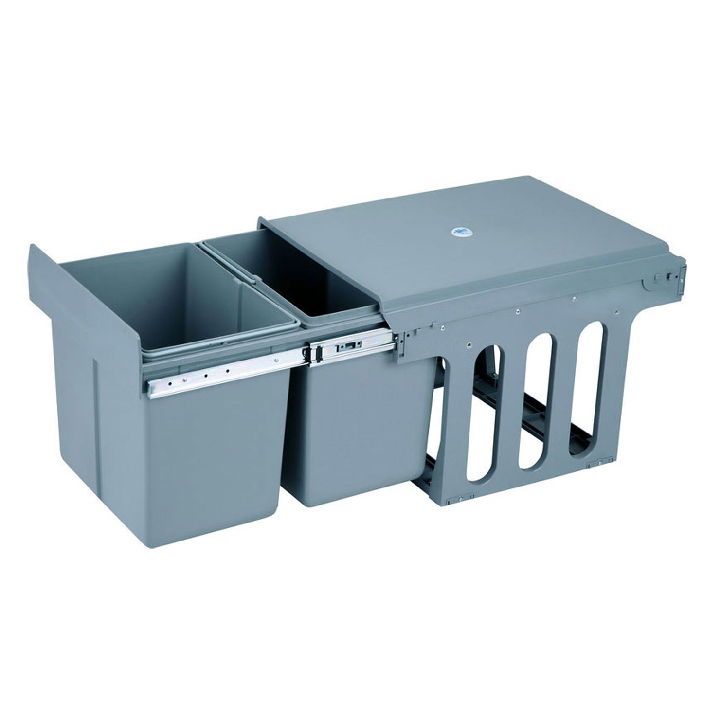 Cubo De Reciclaje 2x8l Bajo Fregadero, Extracción Manual Y Tapa