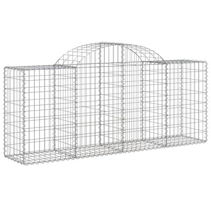 Cestas De Gaviones 13 Uds Forma De Arco Hierro 200x50x80/100 Cm_2