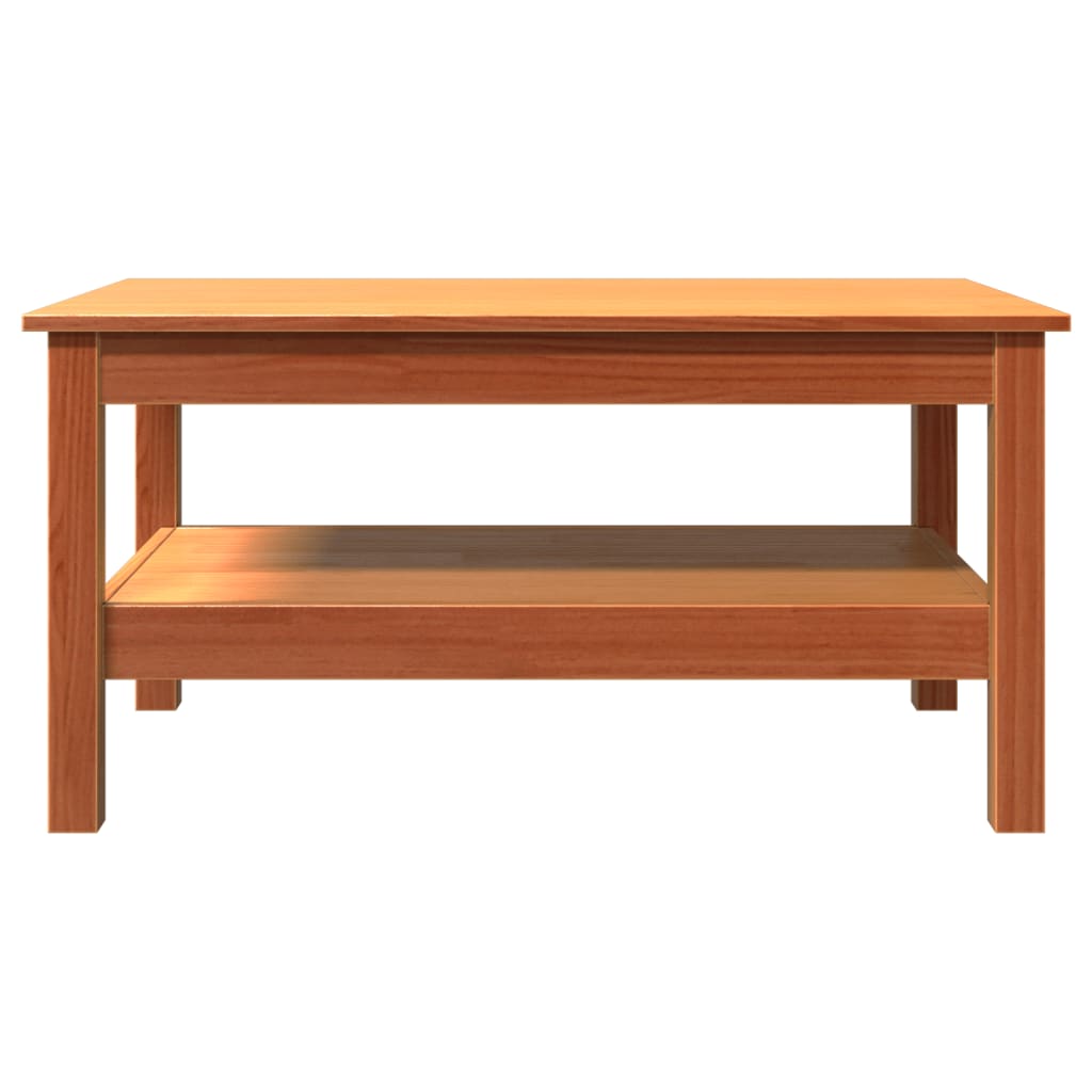Mesa De Centro Madera Maciza De Pino Marrón Cera 80x50x40 Cm_3