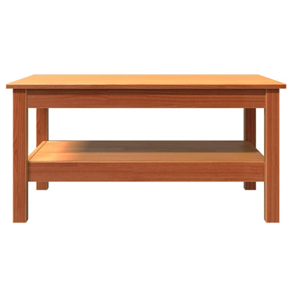 Mesa De Centro Madera Maciza De Pino Marrón Cera 80x50x40 Cm_3