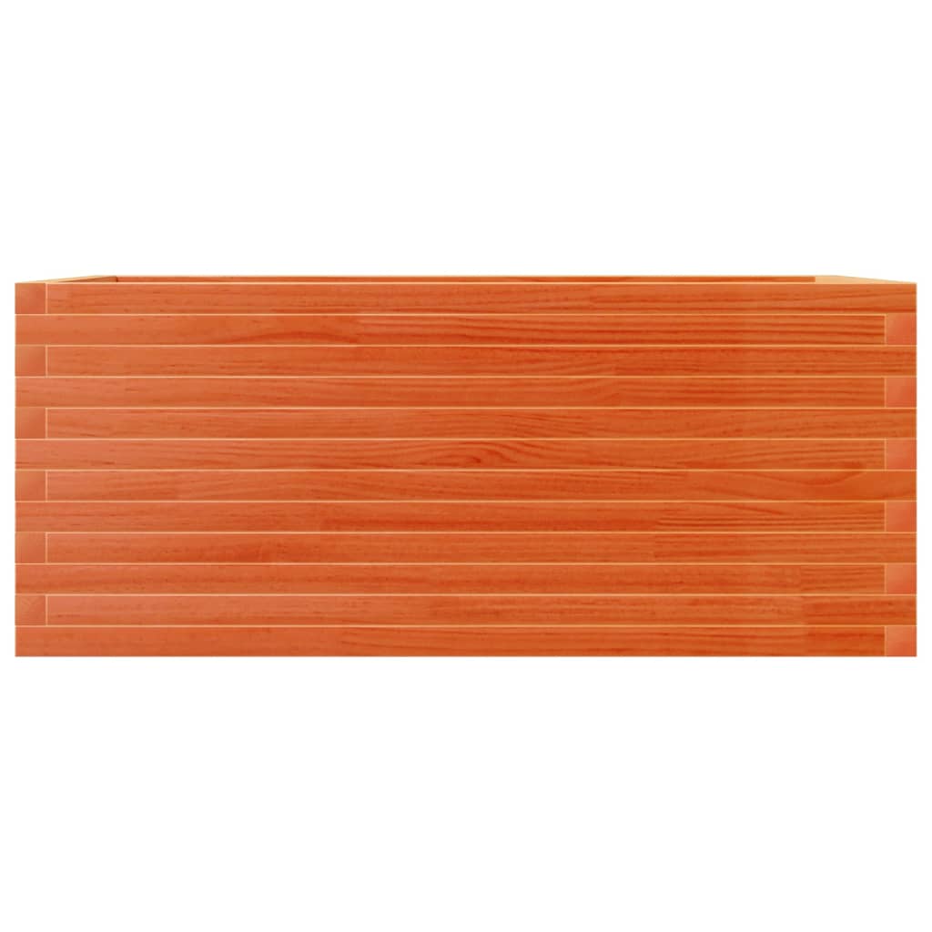 Jardinera Madera Maciza De Pino Marrón Cera 110x60x45,5 Cm_4