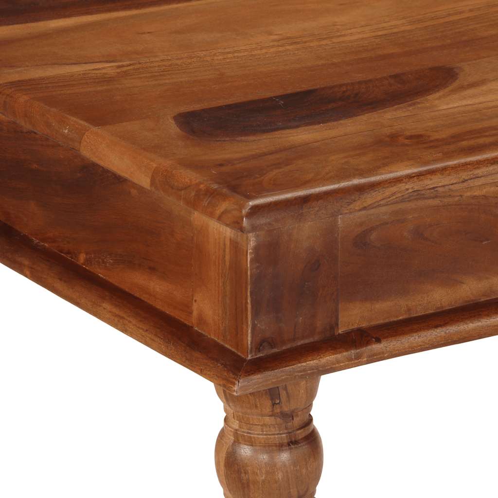 Mesa De Comedor Madera Maciza De Acacia 80x80x77 Cm_3