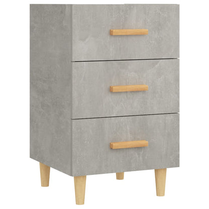 Mesita De Noche Madera De Ingeniería Gris Hormigón 40x40x66 Cm_0