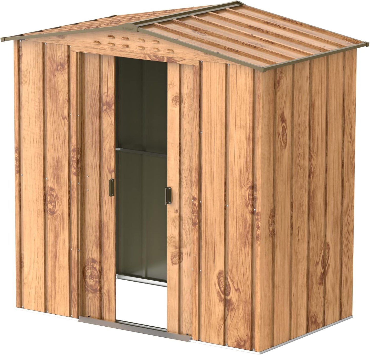 Duramax - Caseta Jardín - Top Venus 6x4 - Metal - Color Imitación Madera_4