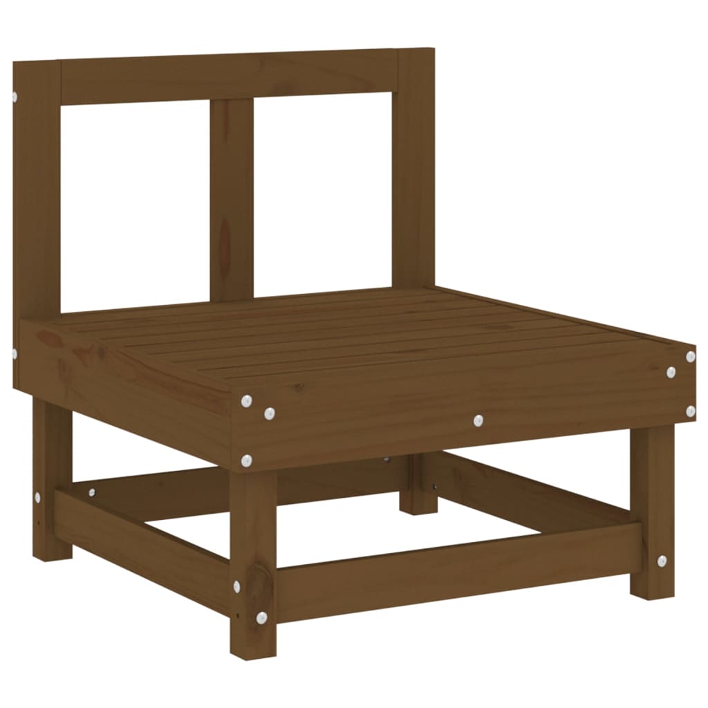 Vidaxl Juego Muebles De Jardín 8 Pzas Madera Maciza Pino Marrón Miel_3