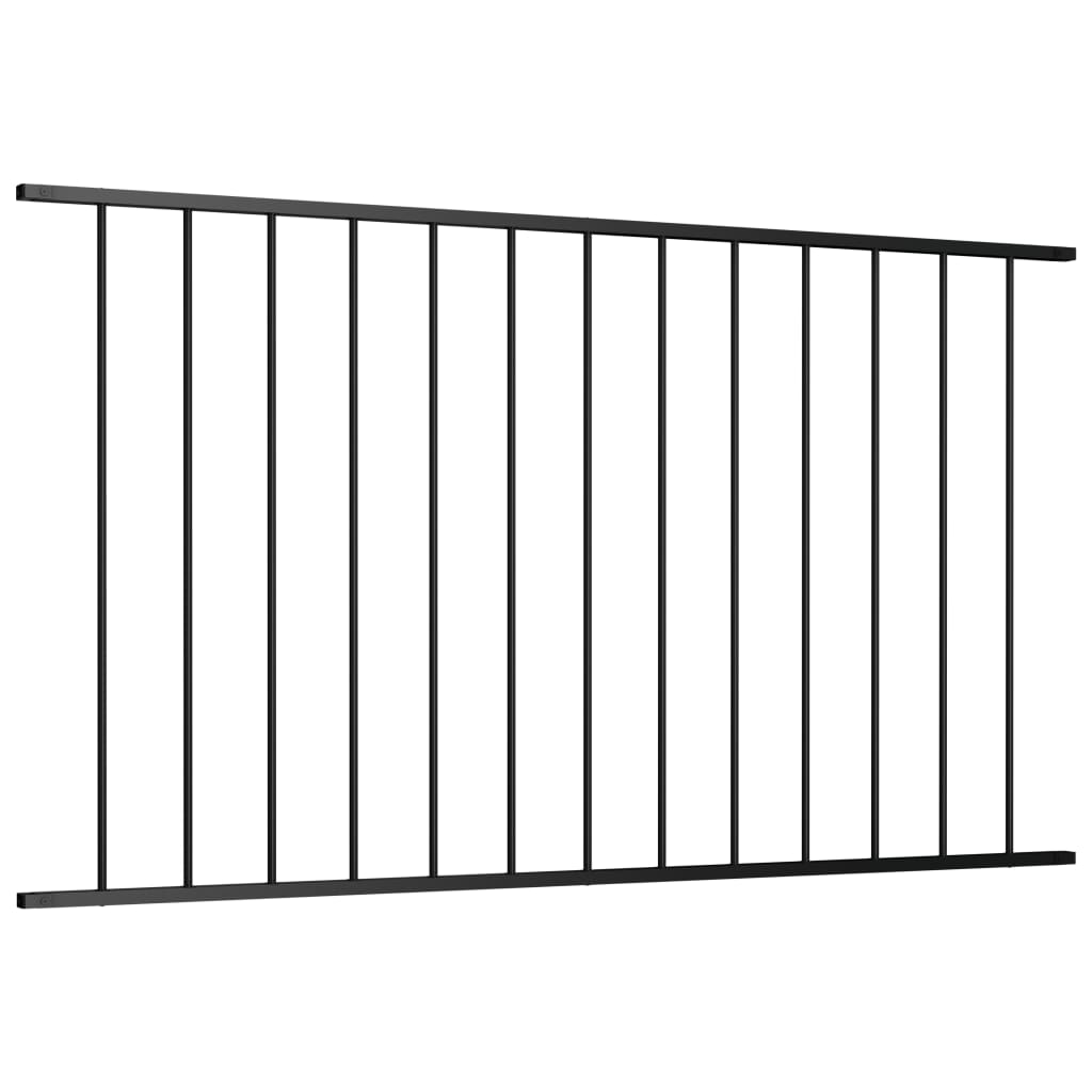 Panel De Valla De Acero Con Recubrimiento Polvo Negro 1,7x1 M / Vetonek_0