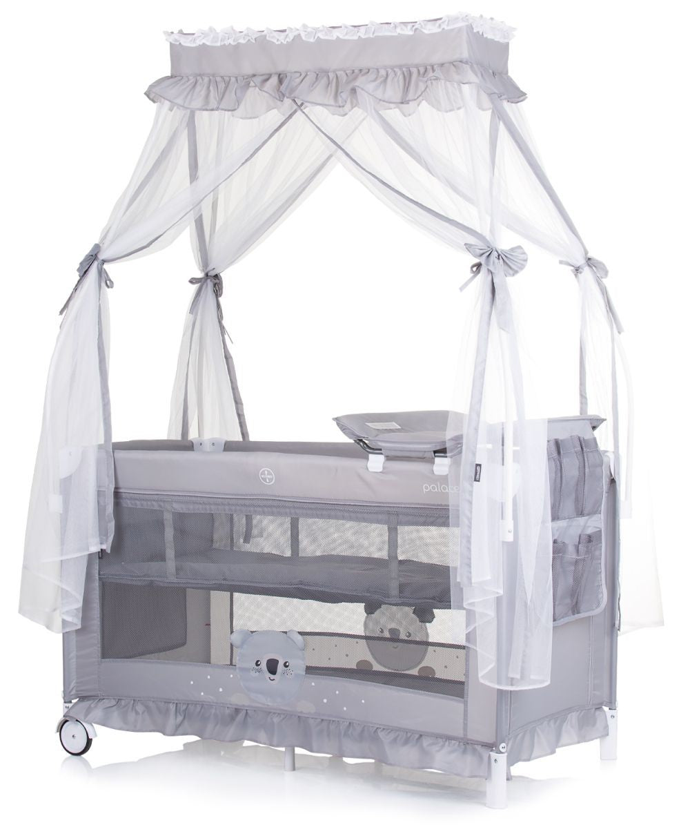 Cuna De Viaje Con Dosel Y Cambiador Palace Koala Grey_0