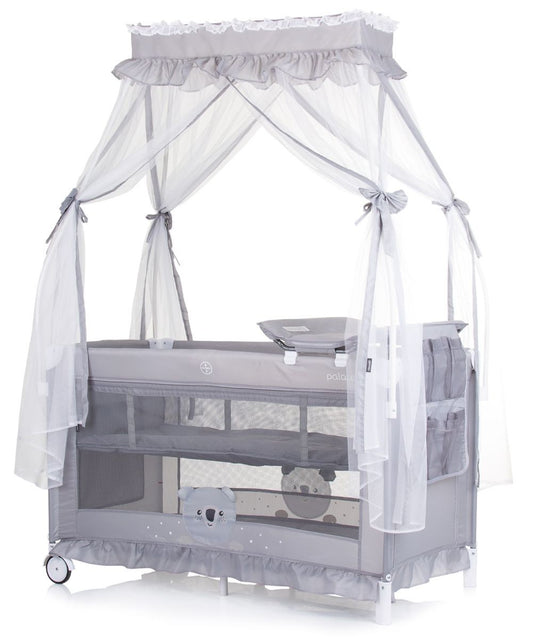 Cuna De Viaje Con Dosel Y Cambiador Palace Koala Grey_0