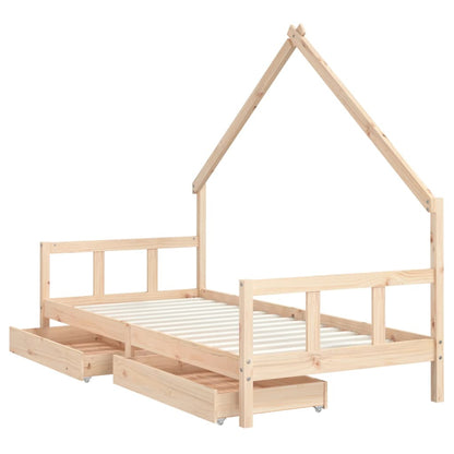 Vidaxl Estructura De Cama Para Niños Con Cajones Madera Pino 90x200 Cm_3