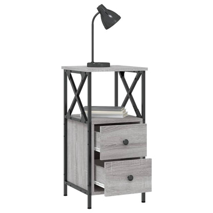 Mesitas Noche 2 Uds Madera Ingeniería Gris Sonoma 34x35,5x70 Cm_3
