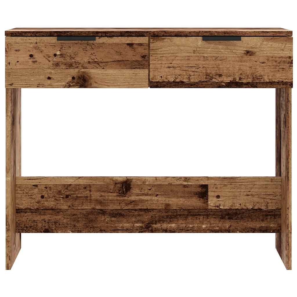 Mesa Consola Madera Contrachapada Envejecida 90x36x75 Cm_2