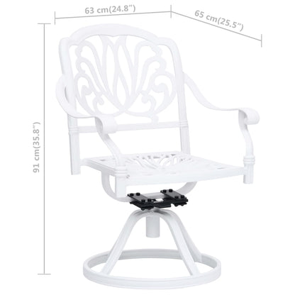 Vidaxl Mesa Y Sillas De Bistró 5 Piezas Aluminio Fundido Blanco_2
