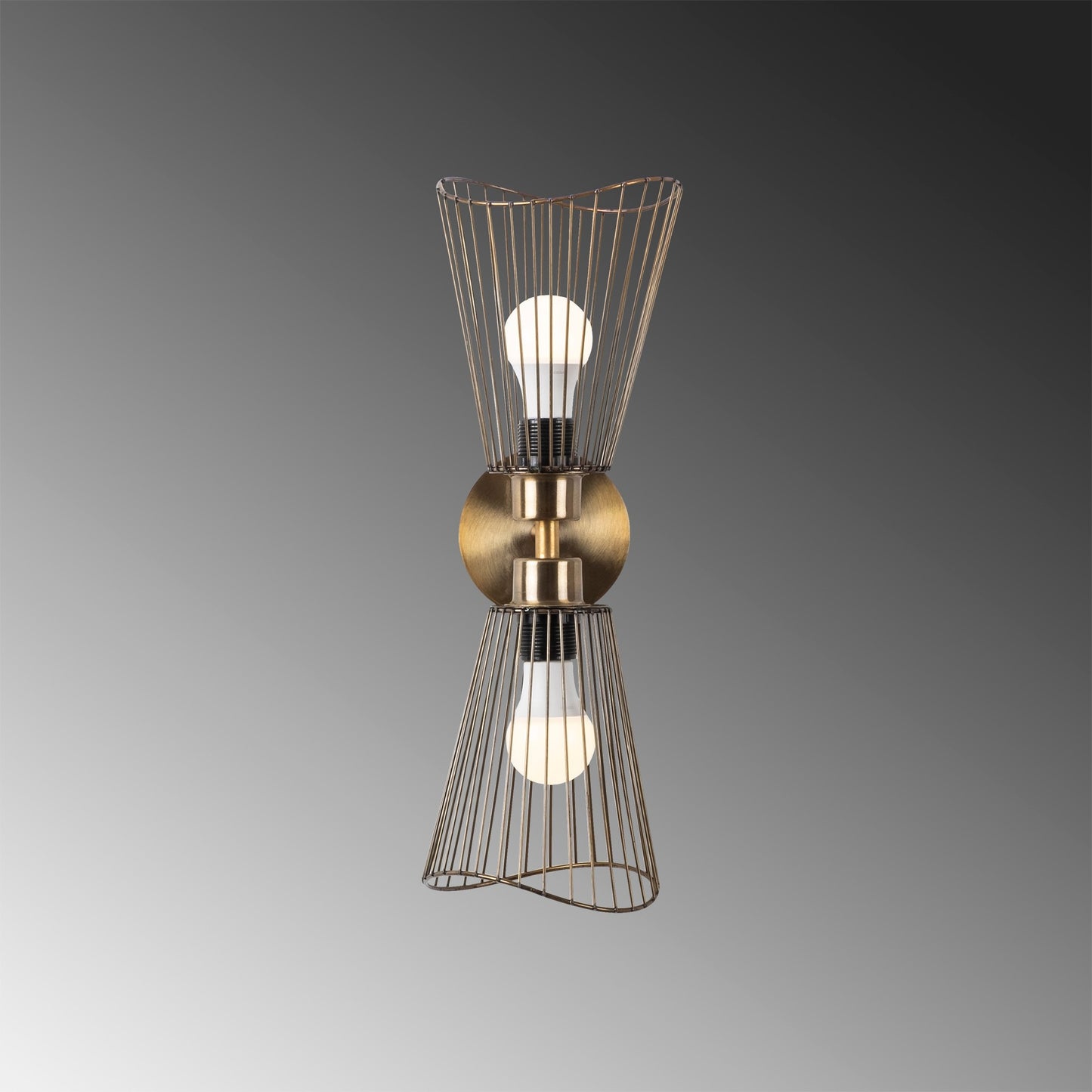 Aplique De Pared, Metal , Vintage, 16x16x48, Casquillo 2 X E 27 Max 40 W_3